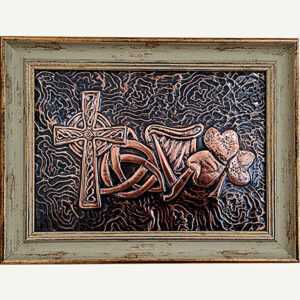 Four Symbols of Ireland  Copper Art